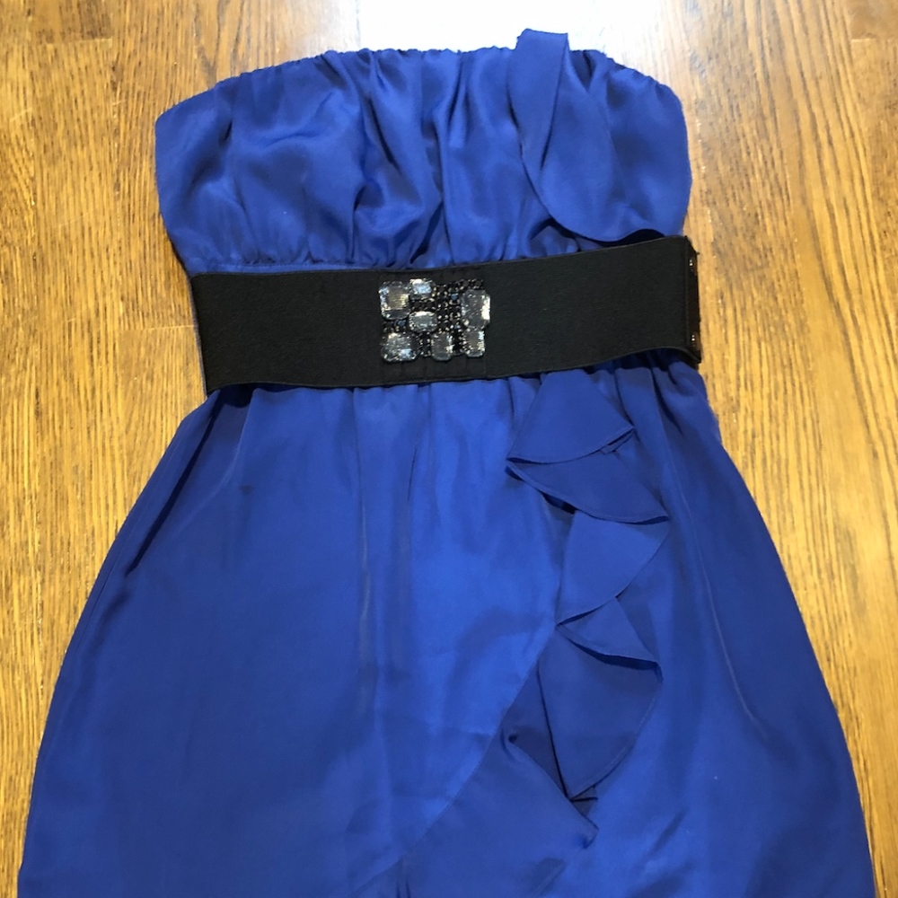 Guess Blue Cocktail Dress with Belt
